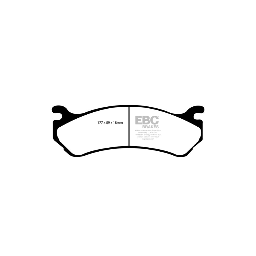 EBC PD13KR238 Hummer H2 Yellowstuff Rear Brake Pad & GD Disc Kit 2 | ML Performance UK Car Parts