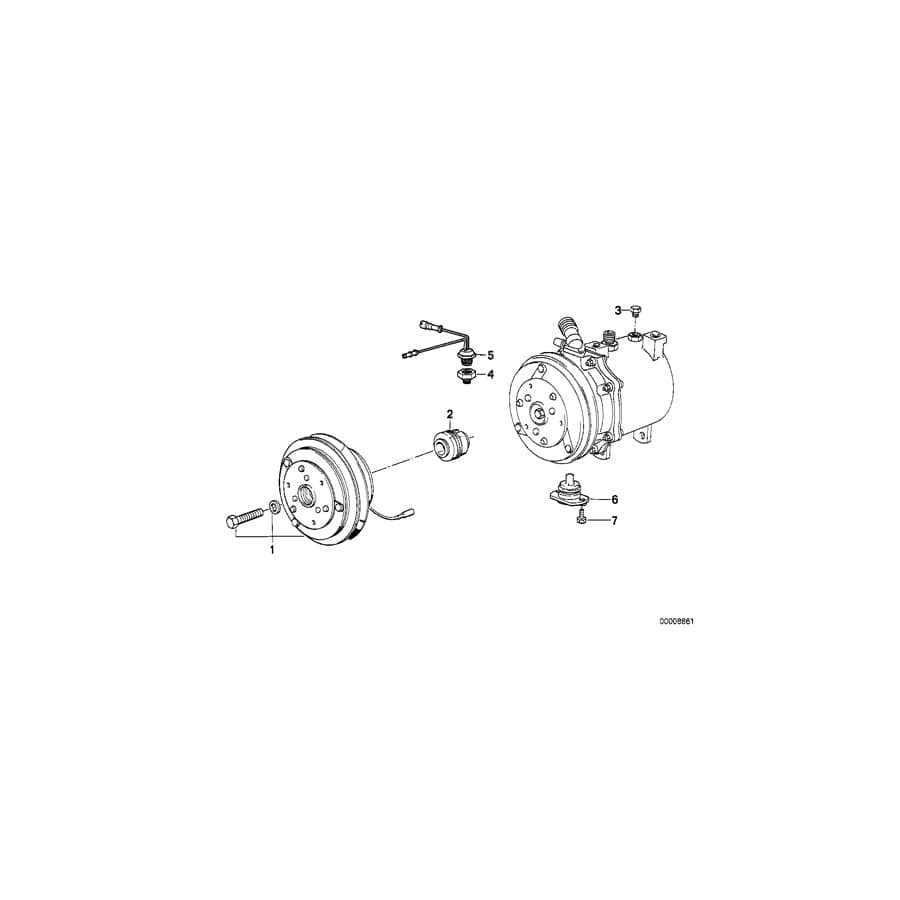 Genuine BMW 64521385571 E30 E28 E34 Temperature Switch (Inc. 528i, 735iL & 325i)