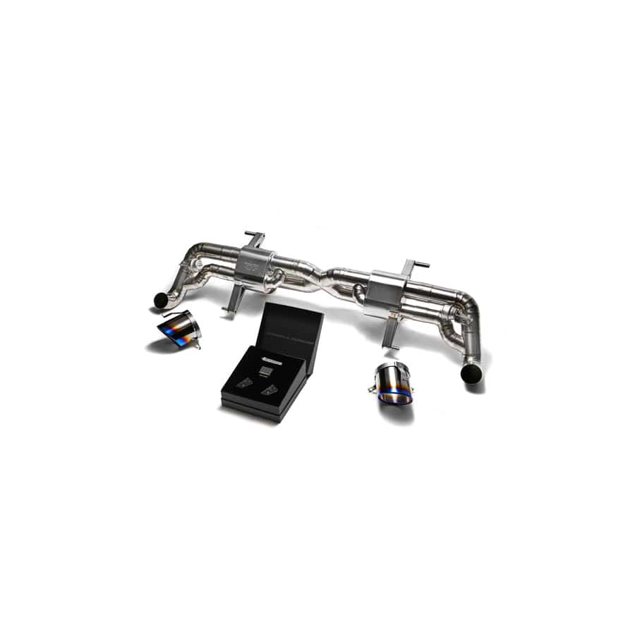 Armytrix AUR12-DT16B Titanium Valvetronic Exhaust System Audi R8 V10 5.2L FSI 2014-2015 with Dual titanium Blue 5"