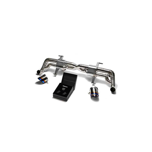 Armytrix AUR12-DT16B Titanium Valvetronic Exhaust System Audi R8 V10 5.2L FSI 2014-2015 with Dual titanium Blue 5"