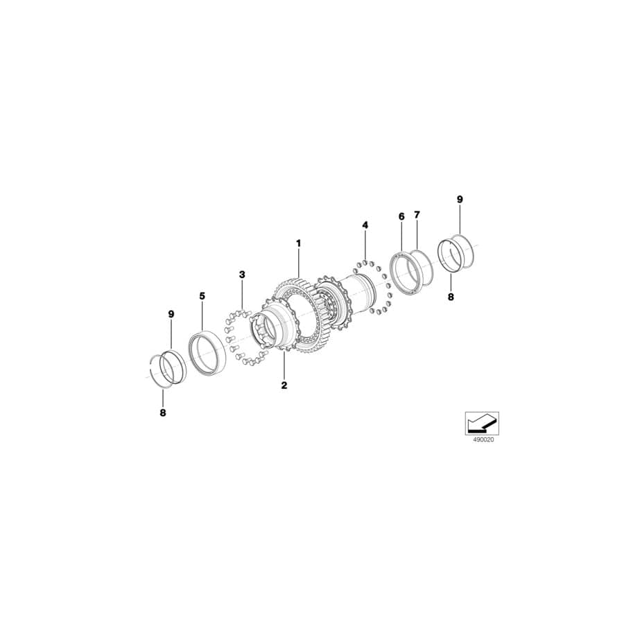 Genuine BMW 23008419559 Lock Ring LH/RH OUT.SHAFT (Inc. M6 GT3)