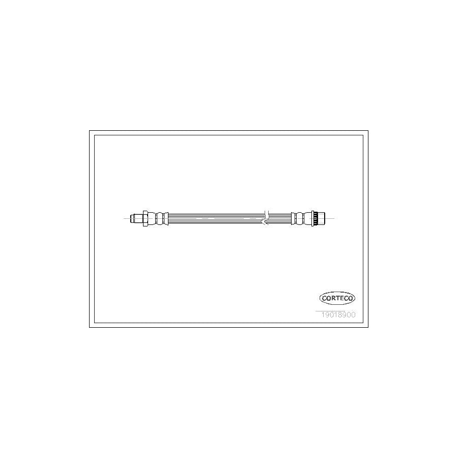 Corteco 19018900 Brake Hose for Renault Trafic I Van (T1, T2, T3, T4)