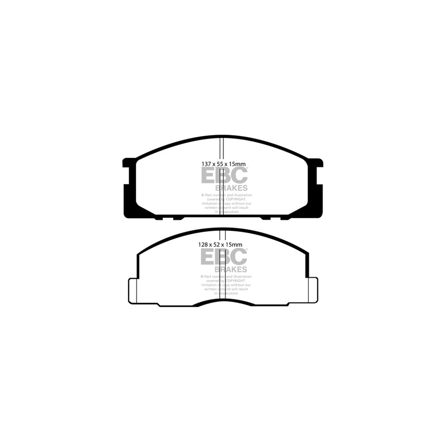 EBC DP743 Daihatsu Toyota Ultimax Front Brake Pads (Inc. Delta, Previa, Spacecruiser, Town Ace) 2 | ML Performance UK Car Parts