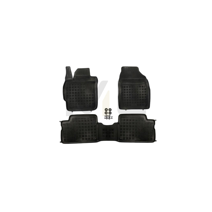 REZAW PLAST Tailored 201401 Floor mat set Elastomer, Front and Rear, Quantity: 3, Black