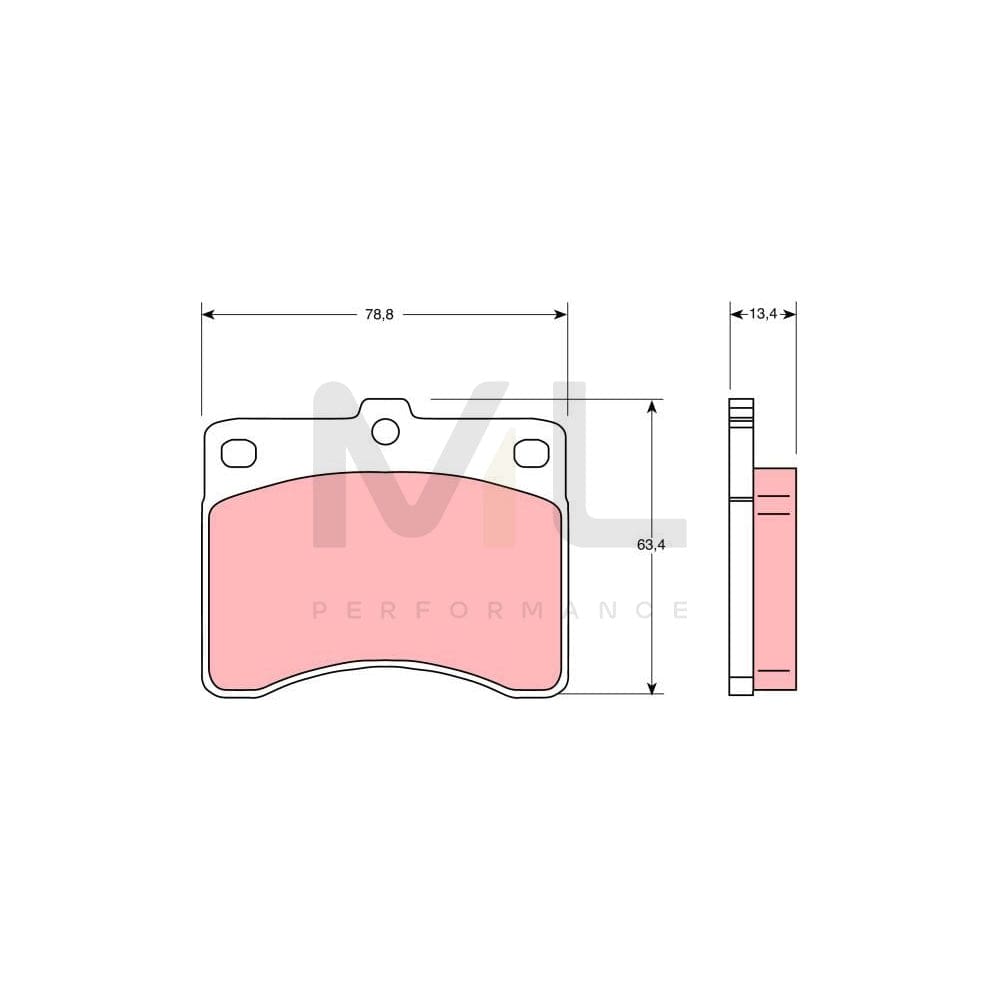 TRW Gdb736 Brake Pad Set Not Prepared For Wear Indicator