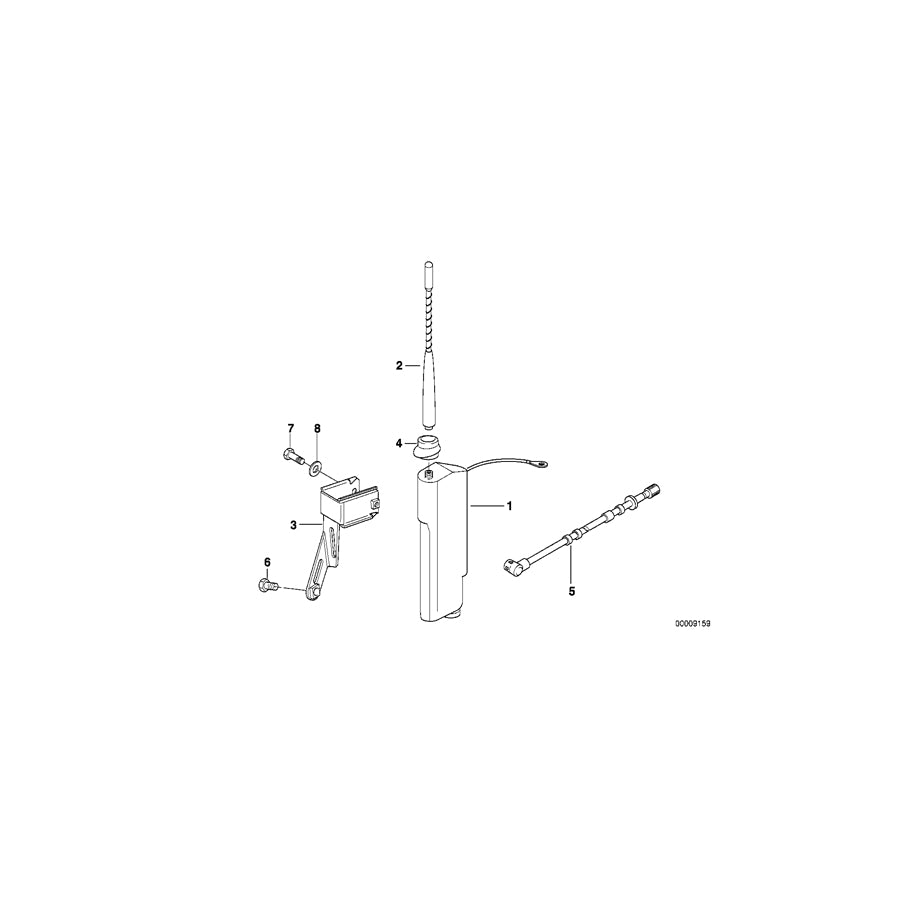 Genuine BMW 65218362369 E36 Grommet F Short Rod Antenna (Inc. 316i 1.9, 318tds & 316i 1.6)