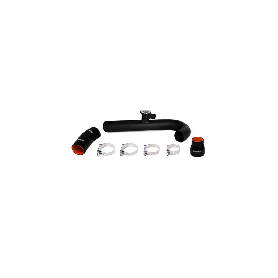 Mishimoto MMICP-MUS4-15HWBK 2015 Ford Mustang EcoBoost 2.3L Intercooler Hot Side Wrinkle Black Pipe and Boot Kit