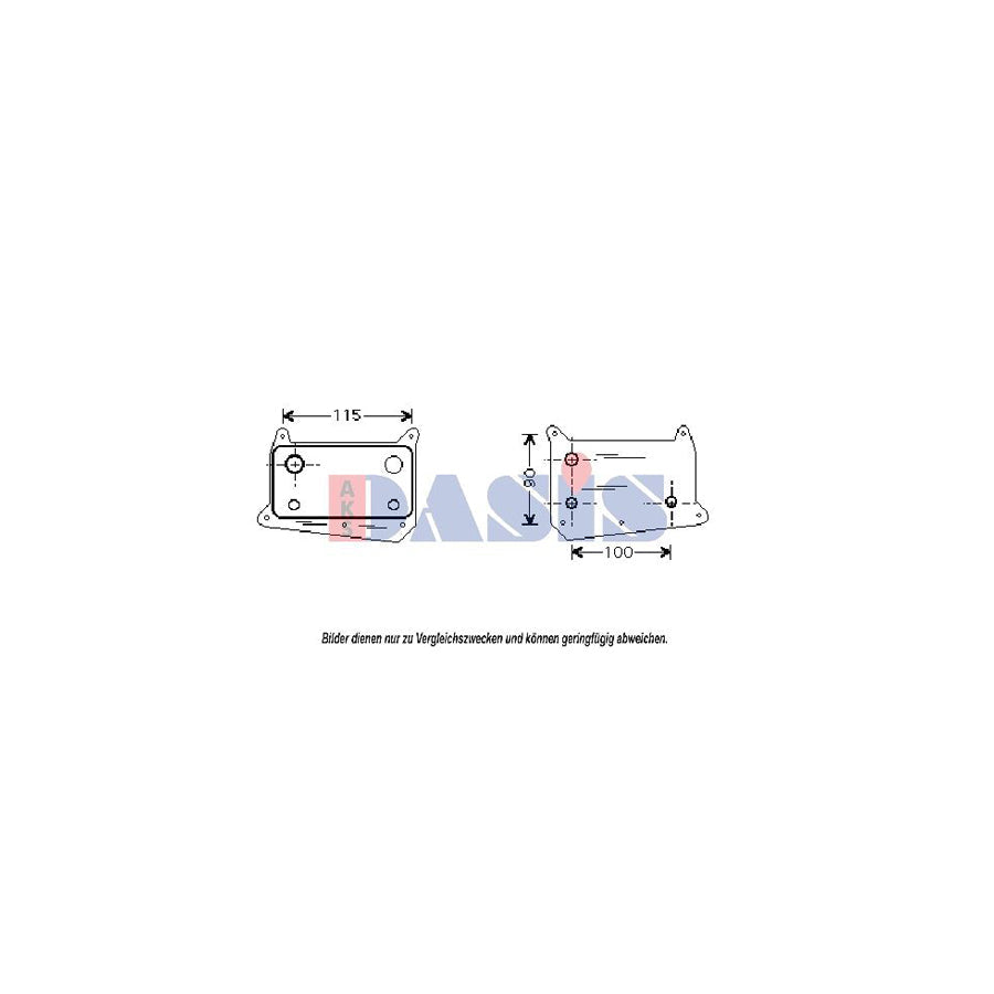 AKS Dasis 126410N Engine Oil Cooler Suitable for Mercedes-Benz C-Class Saloon (W202)