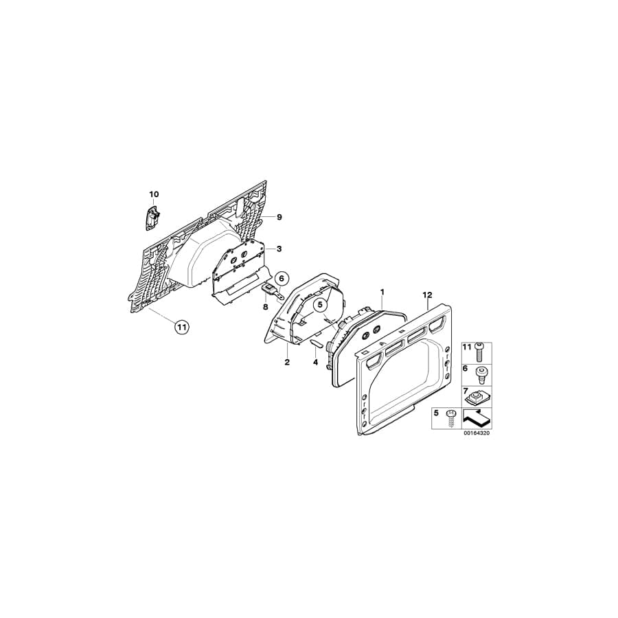 Genuine BMW 51479121820 E93 Hook GRAU (Inc. 325i, 328i & 330d)