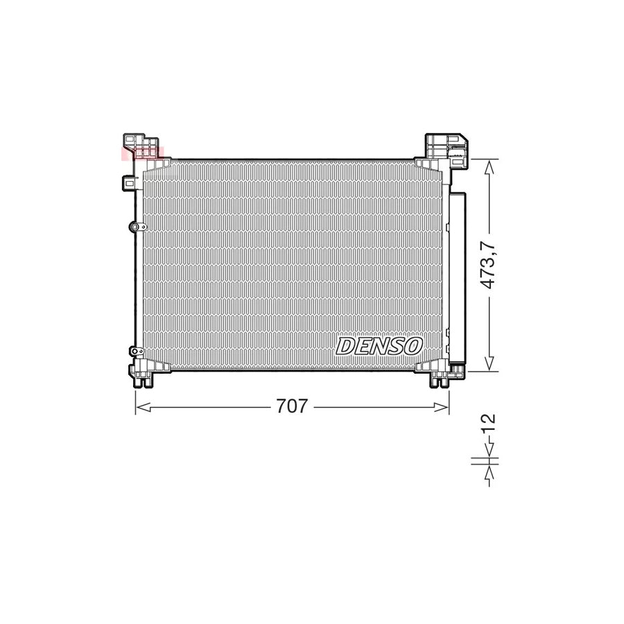 DENSO DCN51020 Air Conditioning Condenser for Lexus Rx IV (Al20)