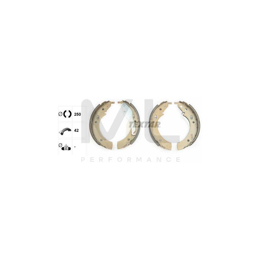 TEXTAR 91006300 Brake Shoe Set with handbrake lever