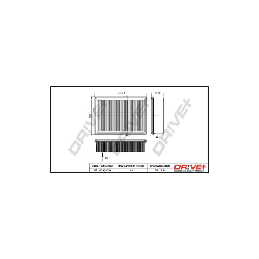 Dr!Ve+ Dp1110.10.0336 Air Filter