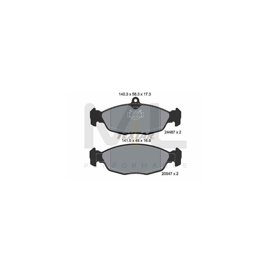 TEXTAR 2448701 Brake pad set prepared for wear indicator