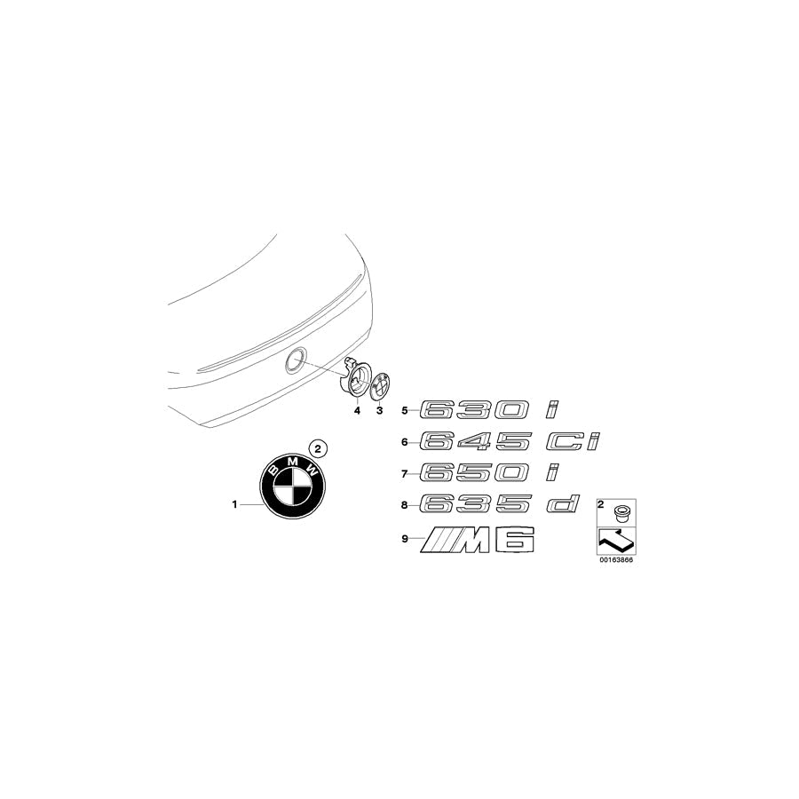 Genuine BMW 51147196551 E63 E64 Label - 650I - (Inc. 650i)