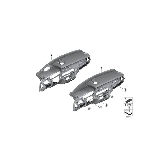 Genuine BMW 51459323575 F16 Instrument Panel Leather COGNAC (Inc. X6 28iX, X6 30dX & X6 M50dX)
