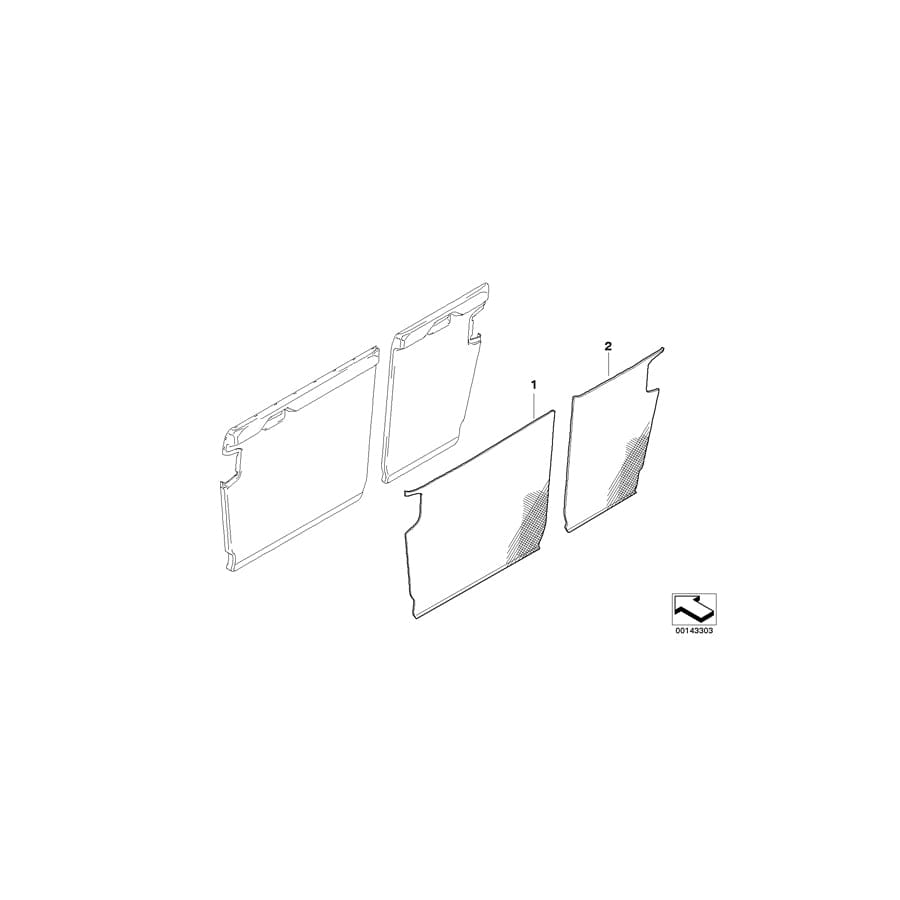 Genuine BMW 52207163501 E90 E92 Trim Backrest, Right (Inc. 330i, 320i & 320xd)