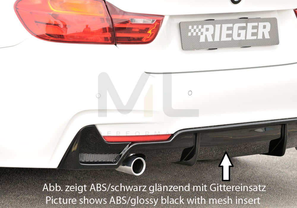 Rieger 00053476 BMW 4 Series F32 F33 F36 Rear Diffuser 1 | ML Performance UK Car Parts