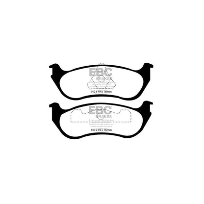 EBC DP21627 Lincoln Town Car Greenstuff Rear Brake Pads 2 | ML Performance UK Car Parts