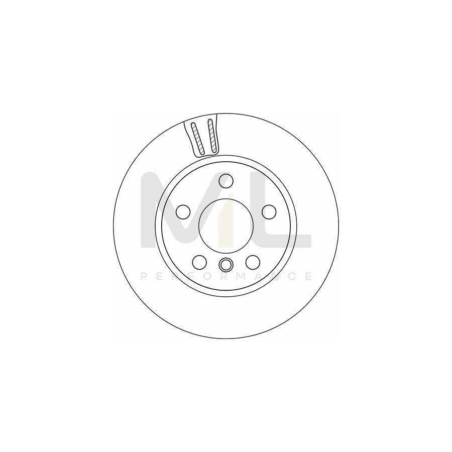 TRW DF6715 Brake Disc for BMW i3 (I01) Vented, Painted  - 1 piece