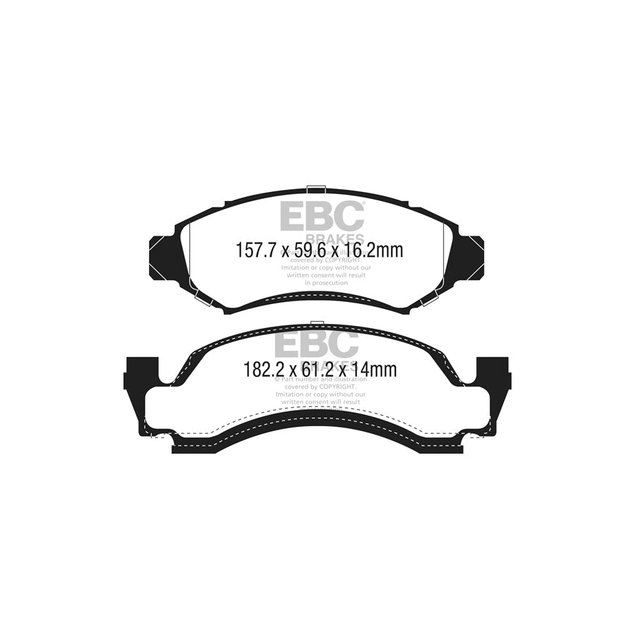 EBC DP61265 Ford F-150 Greenstuff Front Brake Pads 2 | ML Performance UK Car Parts