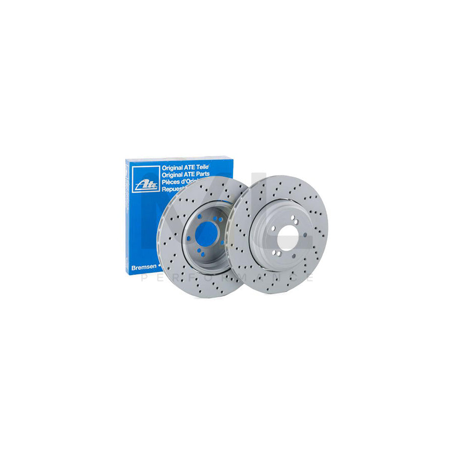ATE 24.0124-0231.2 Brake Disc Perforated / Vented, Two-piece brake disc, Coated, High-carbon, with bolts/screws