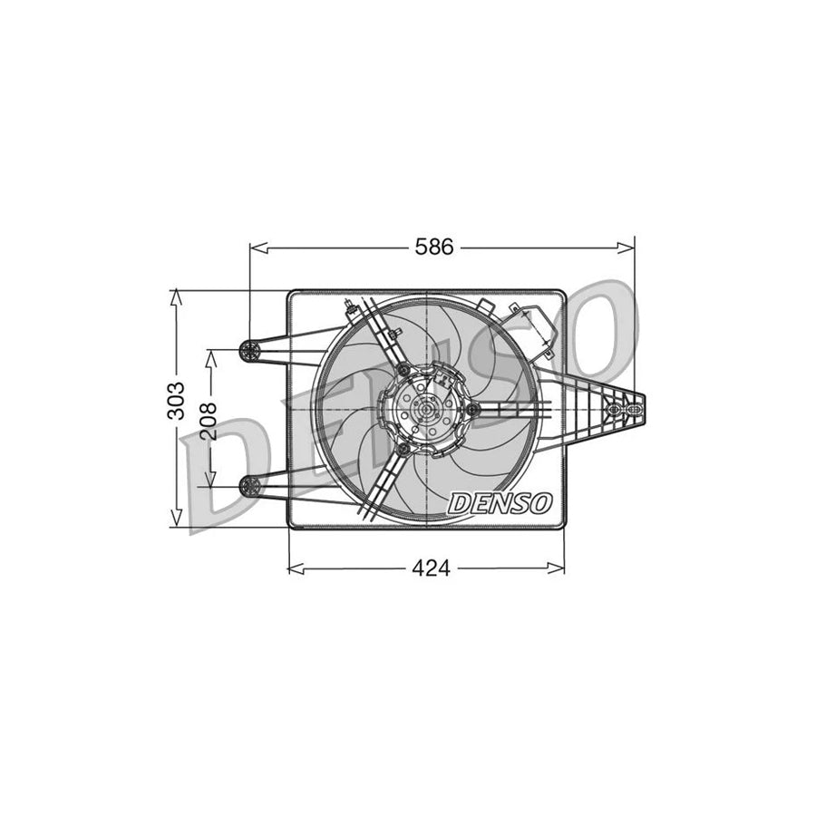 DENSO DER13010 Fan, Radiator for Lancia Kappa