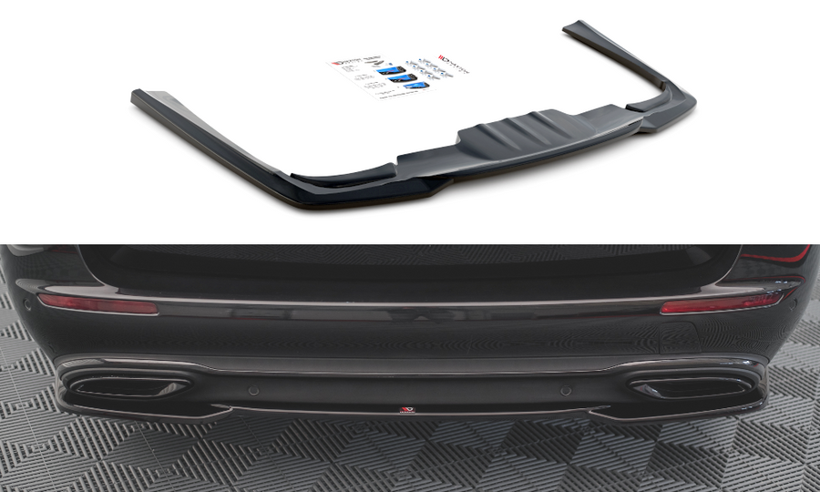 Maxton Design ME-E-213-RD1T Central Rear Splitter Mercedes Benz E-Class W213 | ML Performance UK Car Parts