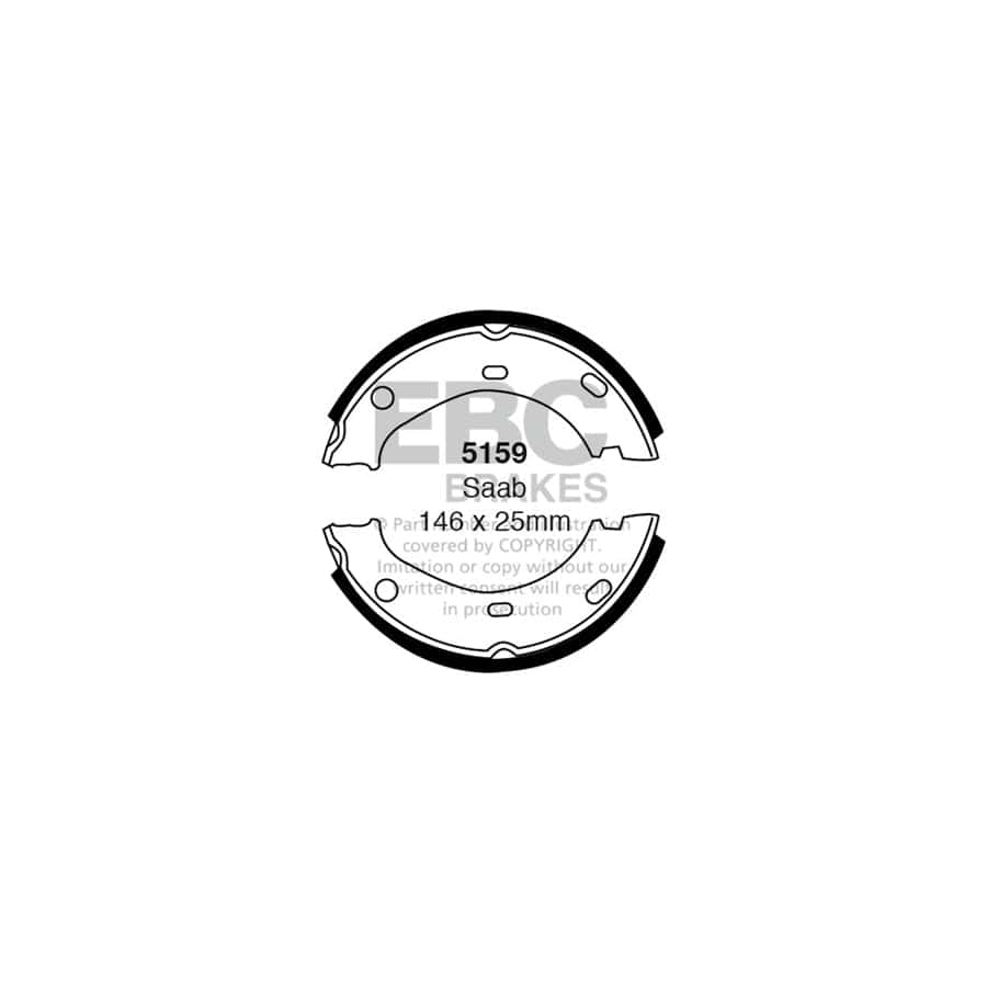 EBC 5159 Saab Rear Brake Shoes (Inc. 99 & 900) 1 | ML Performance UK Car Parts