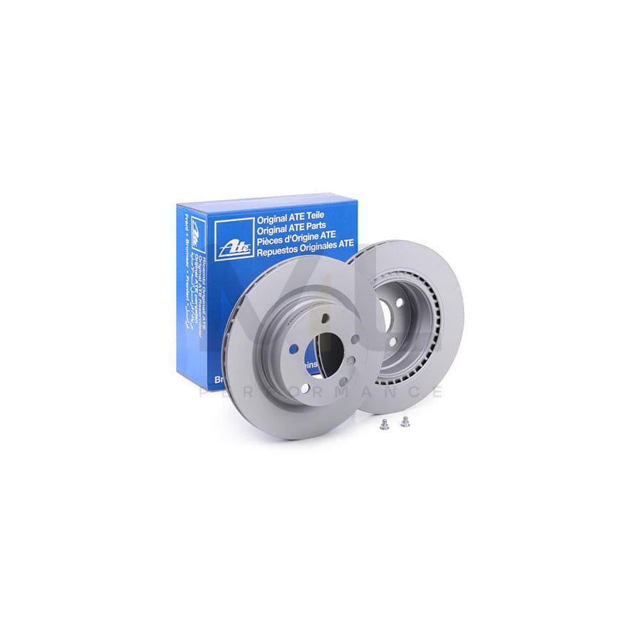 ATE 24.0120-0237.1 Brake Disc Vented, Coated, High-carbon, with bolts/screws  - 1 piece