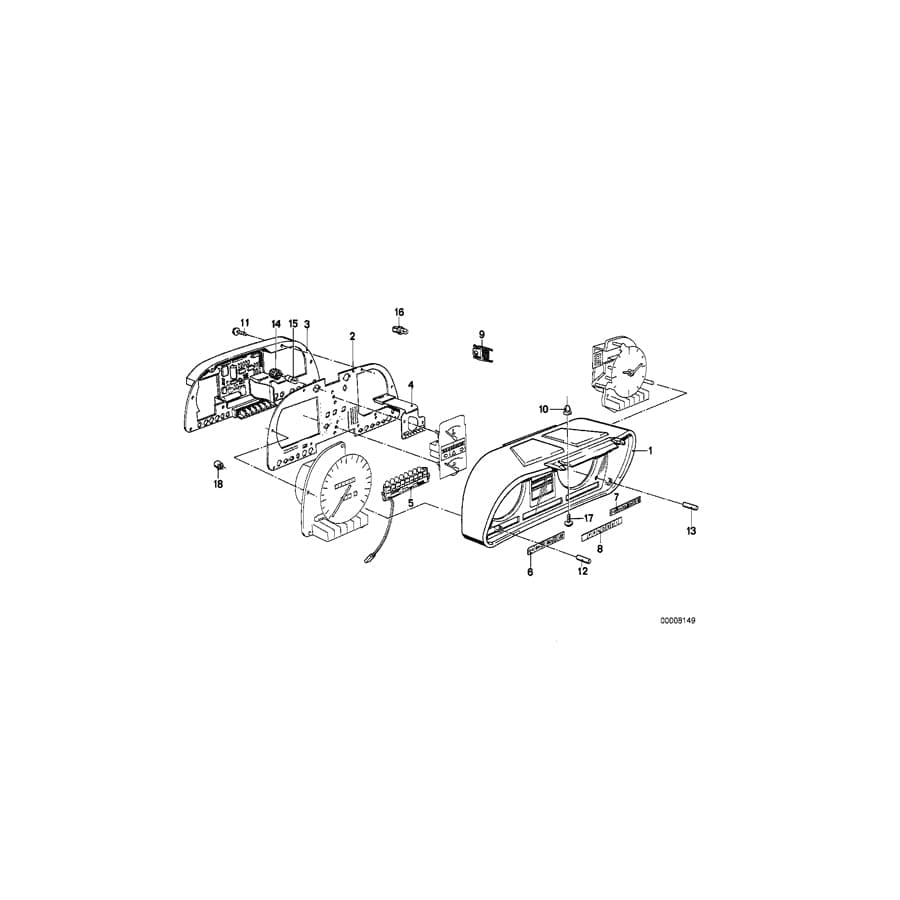 Genuine BMW 62111373091 E28 Control Symbol Light Right (Inc. 533i, 524td & 528e)