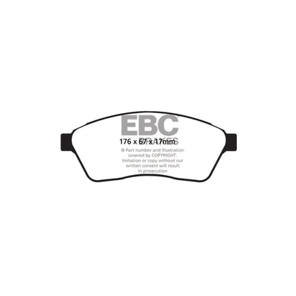 EBC PD13KF783 Cadillac Saab Yellowstuff Front Brake Pad & GD Disc Kit (Inc. SRX & 9-4X) 2 | ML Performance UK Car Parts