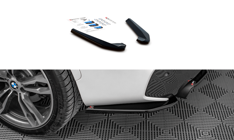 Maxton Design BM-X1-48-MPACK-RSD1T Rear Side Splitters BMW X1 M-Pack F48 | ML Performance UK Car Parts