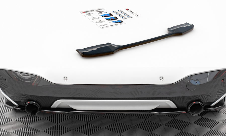 Maxton Design BM-X1-48-MPACK-RD1T Central Rear Splitter BMW X1 M-Pack F48 | ML Performance UK Car Parts