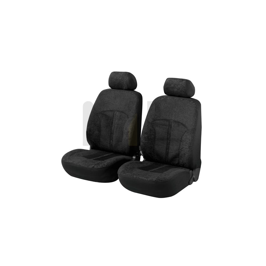 WALSER ZIPP IT Premium 11787 Car seat cover Black, Polyester, Front