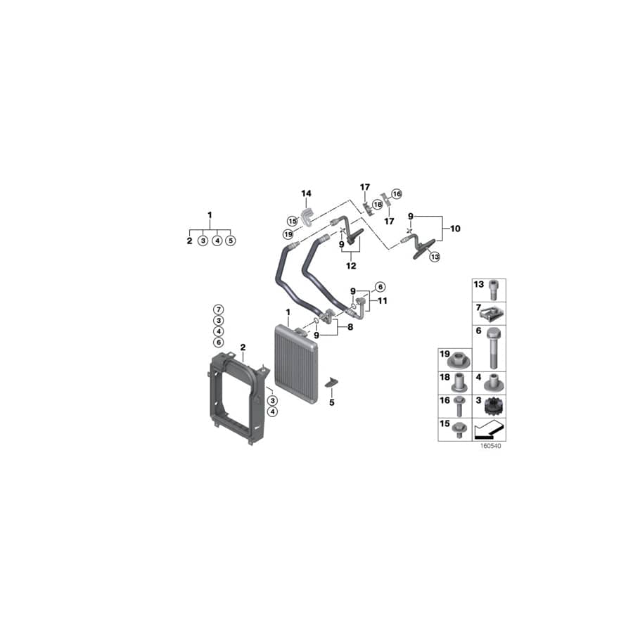 Genuine BMW 17217586546 E70 Engine Oil Cooler (Inc. X5 4.8i)