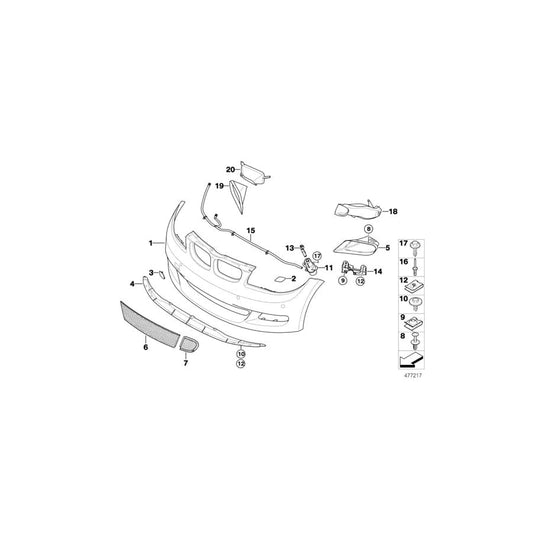 Genuine BMW 07146951655 E64 F39 C-Clip Nut, Self-Locking ST 4.8 -ZNS3 (Inc. X2 18d, 330xd & 535iX)