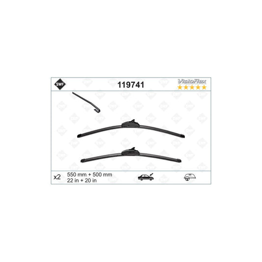 Swf Visioflex 119741 Wiper Blade For Alfa Romeo 156