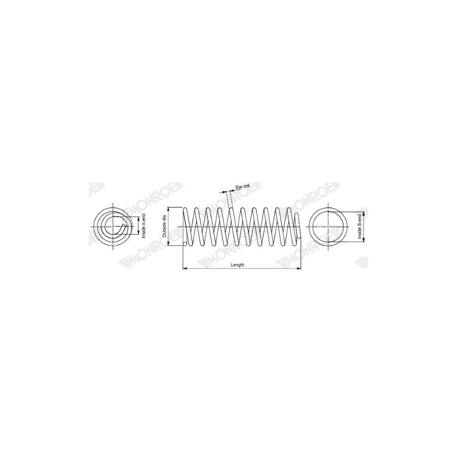Monroe Sp4099 Coil Spring for Hyundai Sonata V (Nf)