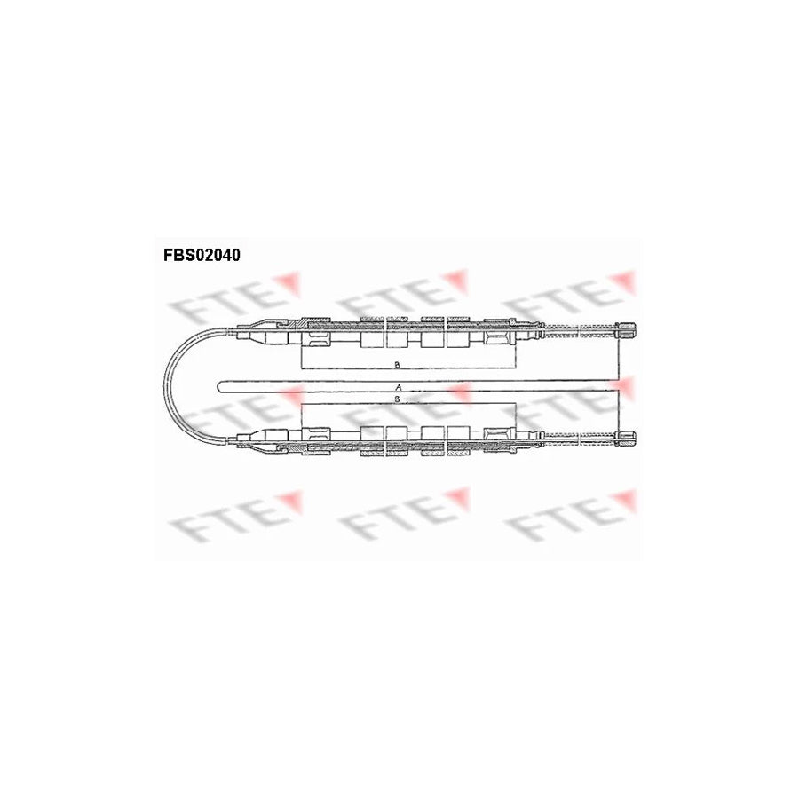 FTE 9250047 Hand Brake Cable