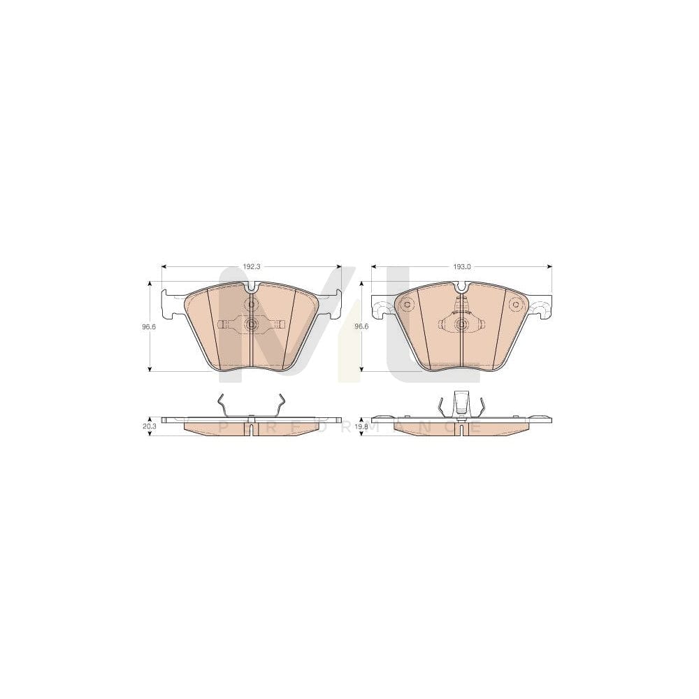 TRW Gdb1964 Brake Pad Set Prepared For Wear Indicator