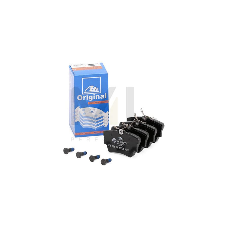 ATE 13.0460-2840.2 Brake pad set excl. wear warning contact, prepared for wear indicator, with brake caliper screws