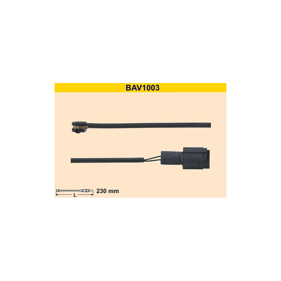 Barum Bav1003 Brake Pad Wear Sensor