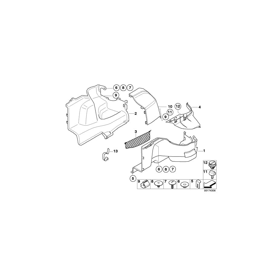 Genuine BMW 07130702516 R53 R50 Clip (Inc. Z4 3.0si, Cooper & Coop.S JCW GP)