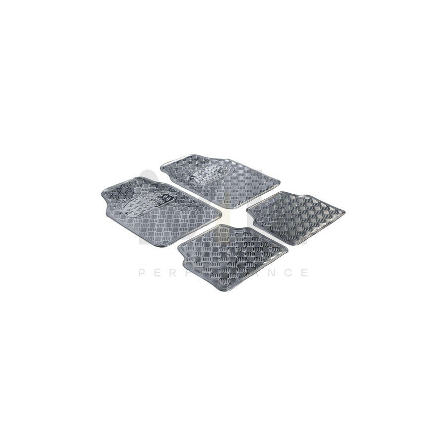 WALSER Universal fit 28020 Floor mat set Elastomer, Front and Rear, Quantity: 4, Grey/silver