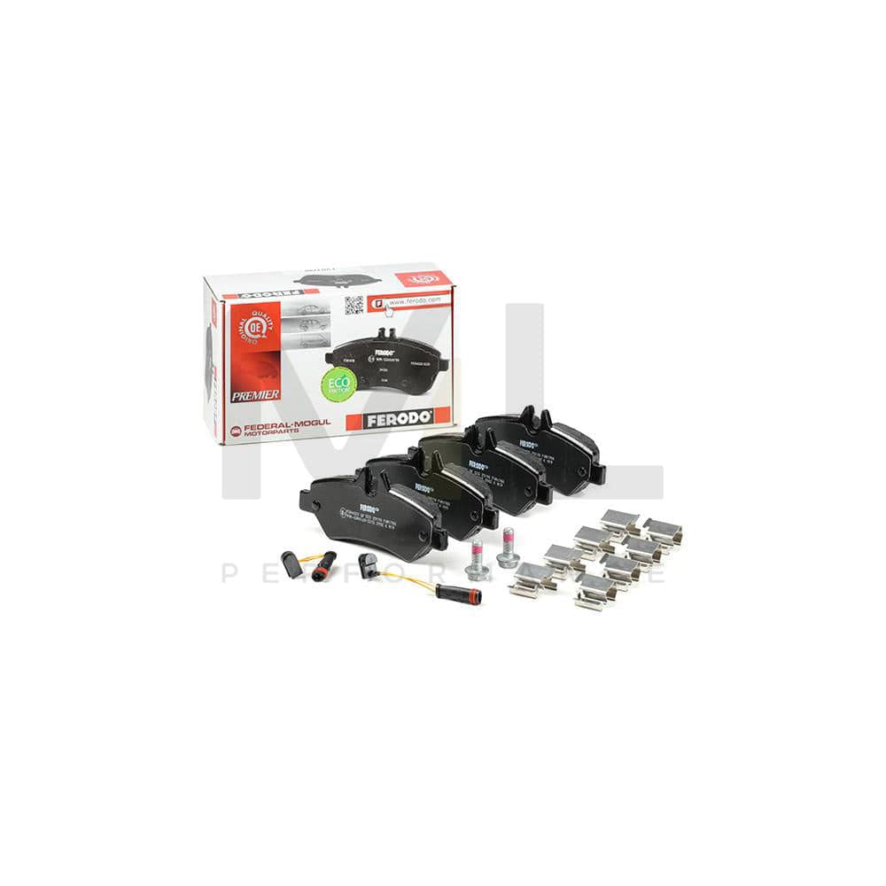 Ferodo Premier Eco Friction FVR1780 Brake Pad Set Incl. Wear Warning Contact, With Brake Caliper Screws, With Accessories