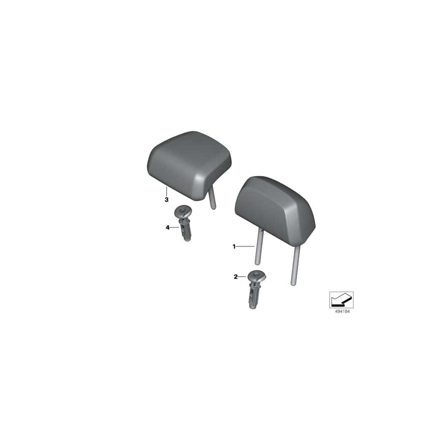 Genuine BMW 52207470124 G21 Guide, Headrest SCHWARZ (Inc. M340i, X4 M40iX & 320i 1.6)