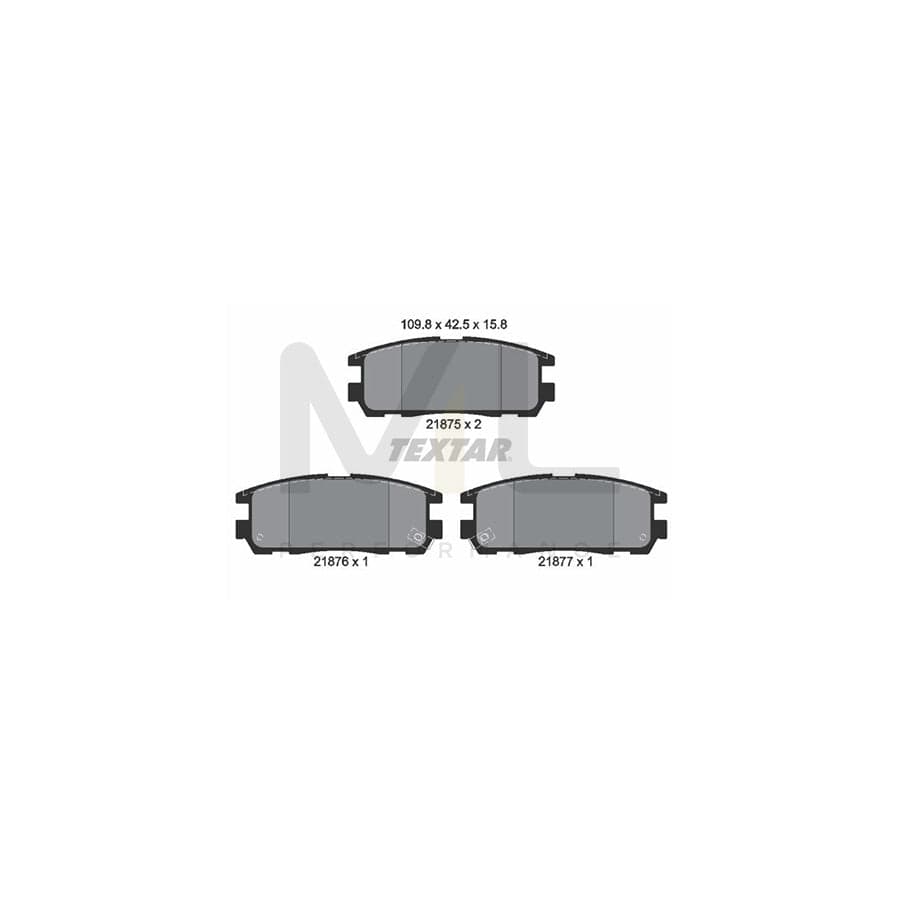 TEXTAR 2187501 Brake pad set with acoustic wear warning