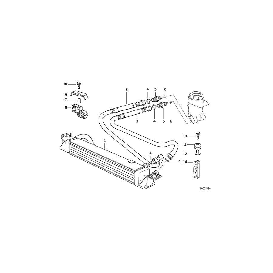 Genuine BMW 17211723261 E31 Threaded Pipe Joint M27-M22X1,5 (Inc. 840i, 850Ci & 850CSi)