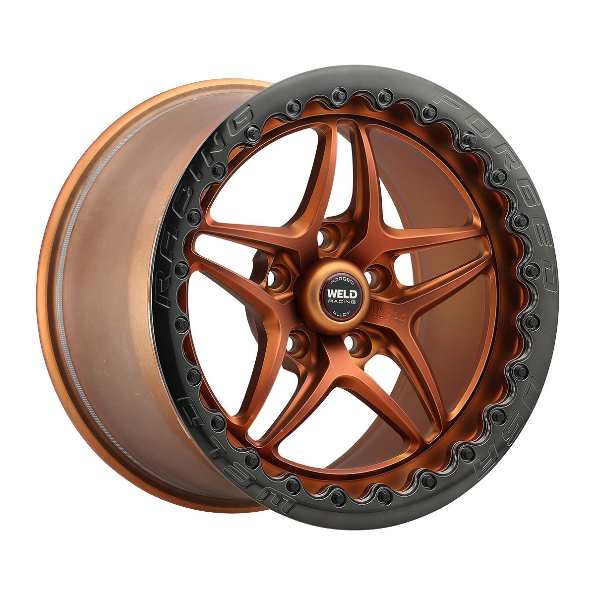 Weld 81LP7100A80G S81 Beadlock Wheel 17x10 5x4.5 ET64 BS8 Polished Center - Polished Shell