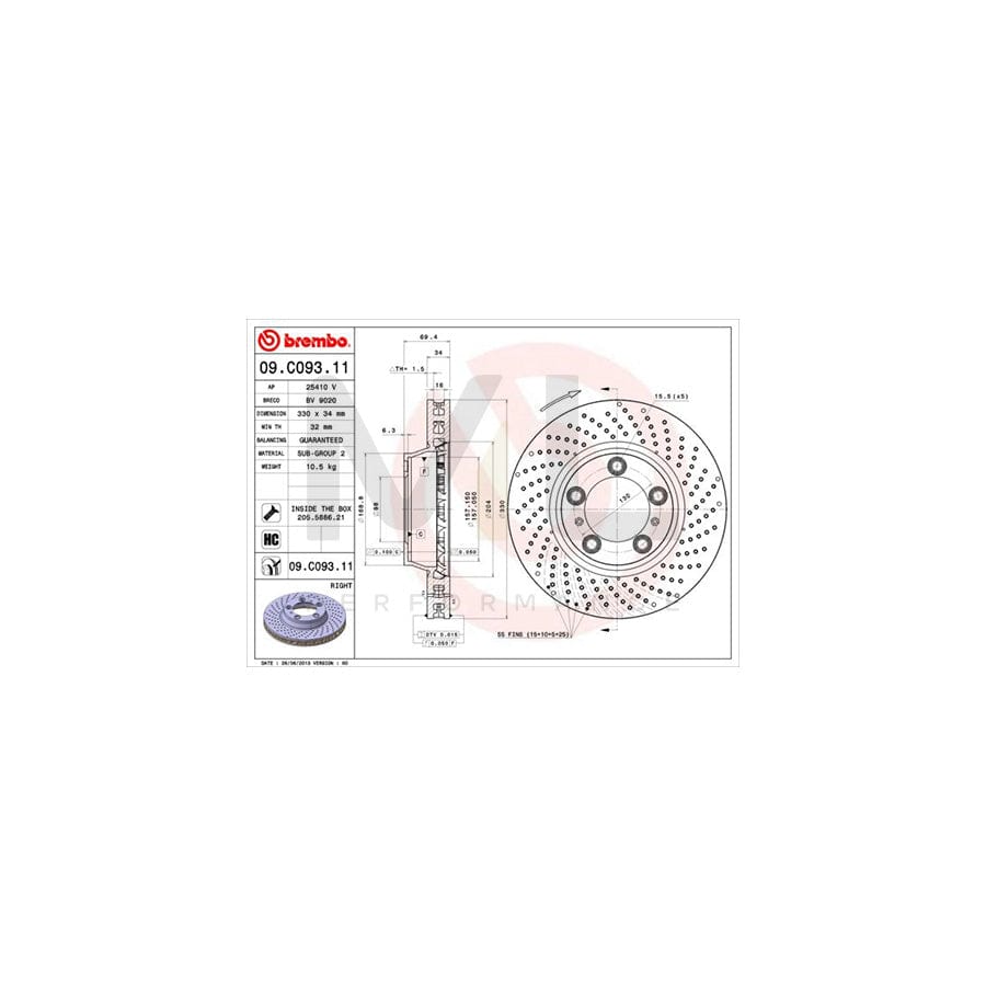 brembo-coated-disc-line-09-c093-11-brake-disc-for-porsche-911-perforated-vented-coated-high-carbon-with-bolts-screws